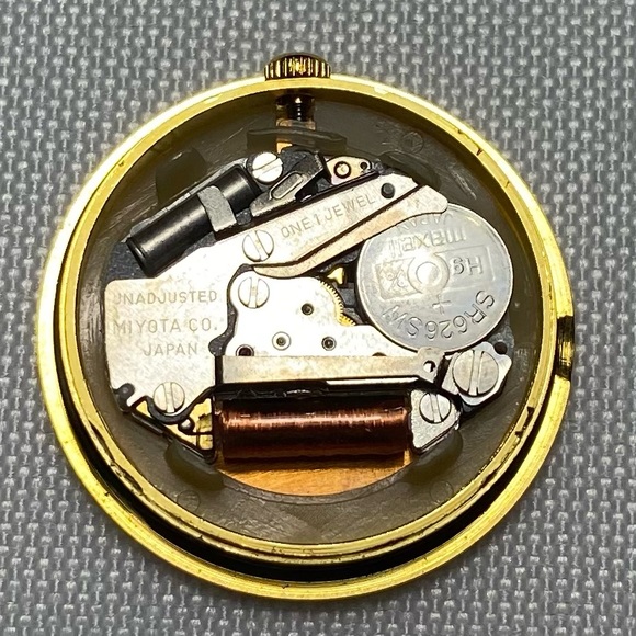 Miniature Clock Souvenir Gift Gold color - Picture 8 of 8